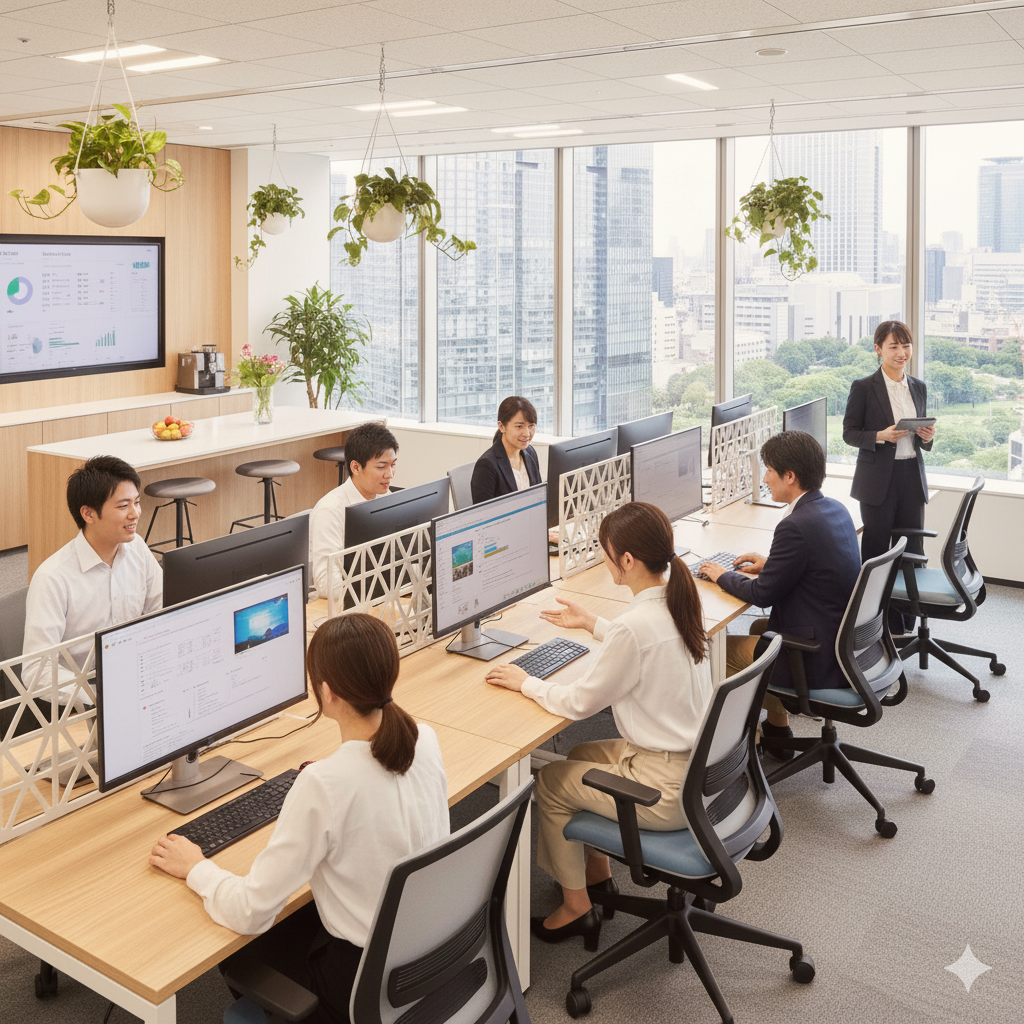 事務スタッフの作業風景